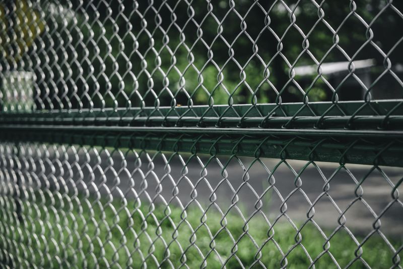 Industrial Mesh Fencing Setup