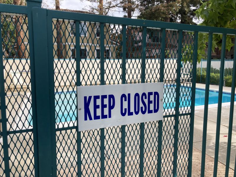 Mesh Pool Safety Fence in Yard